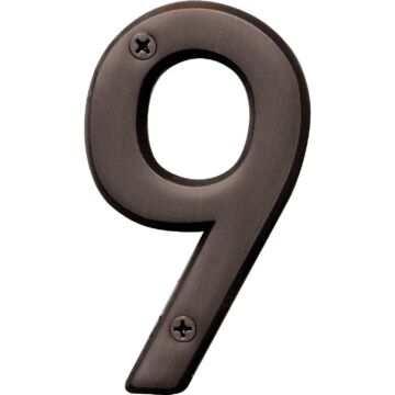 HY-KO Hy-Ko Prestige Series 4 In. Oil Rubbed Bronze House Number Nine