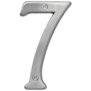 HY-KO Hy-Ko Prestige Series 4 In. Satin Nickel House Number Seven
