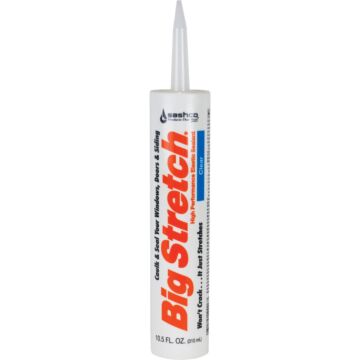Sashco Big Stretch Acrylic Elastomeric Caulk (Clear) 10.5 oz