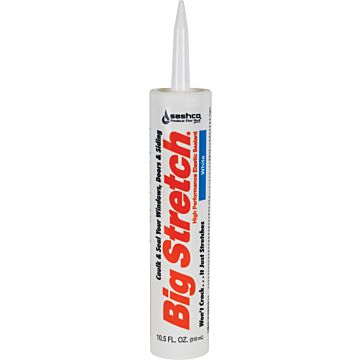 Sashco Big Stretch Acrylic Elastomeric Caulk (White) 10.5 oz
