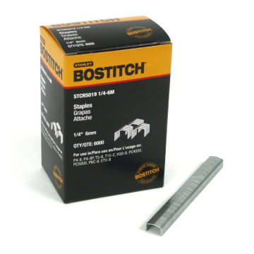 Bostitch Crown Staples, Heavy-Duty, 1/4-Inch X 7/16-Inch, 6000-Pack