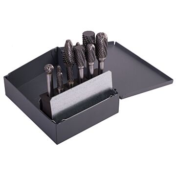 Drillco SET 4, Solid Carbide Bur Set Double Cut