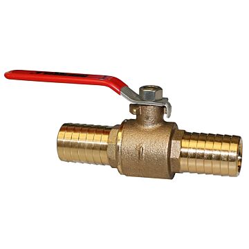 Merrill 1 x 1 in Insert Barb x Insert Barb Brass/SS Insert Ball Valve