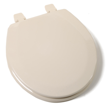 Jones Stephens Deluxe Molded Wood Seat, Bone, Round Closed Front with Cover