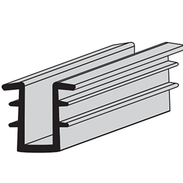Circle Glass Co Glazing Rubber U Channel for
Double Strength Glass (Gray) 200 ft