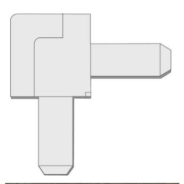 3/8" No Mitr Crnr Wht Flng Right