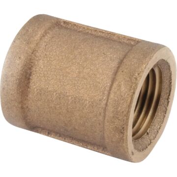 Anderson Metals Threaded Red Brass Coupling - 1/4 in.