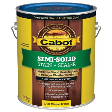 Cabot Semi-Solid Stain + Sealer (Mission Brown) 1 gal