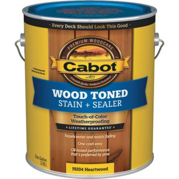 Cabot Wood Toned Stain + Sealer Low VOC (Heartwood) 1 gal
