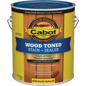 Cabot Wood Toned Stain + Sealer VOC (Pacific Redwood) 1 gal