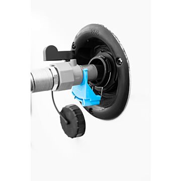 Camco Manufacturing Camco RV Gravity Water Fill Adapter with Shut Off Valve and Clip