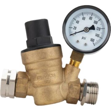 Camco Manufacturing Camco Adjustable Brass Water Pressure Regulator
