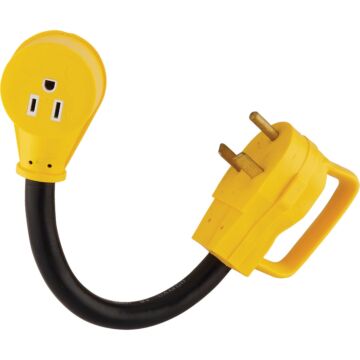 Camco Manufacturing PowerGrip 30A/15A Dogbone RV Power Cord Adapter