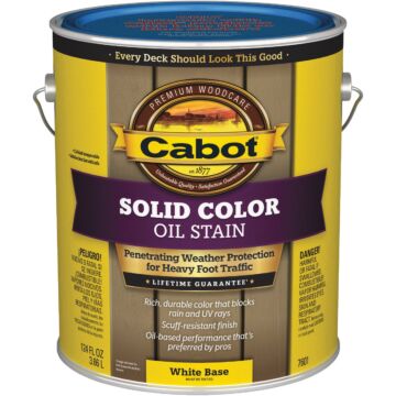 Cabot Solid Color Oil Stain Low VOC (White Base) 1 gal
