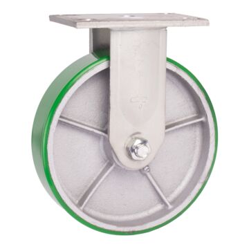 World Casters & Equipment Manufacturing 3000 lb 10 in Poly on Cast Iron Rigid Caster