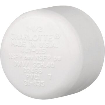 Canplas Charlotte Pipe 1-1/2 In. Solvent Weld PVC DWV Schedule 40 Cap
