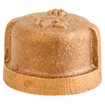 Anderson Metals Red Brass Threaded Pipe Cap - 1/2 in.