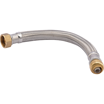 SHARKBITE SharkBite 1/2" X 3/4" FIP, 12" Stainless Steel Braided Water Heater Connector