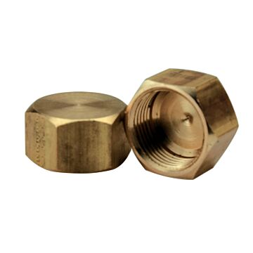 Anderson Metals 730081-08 Tube Cap, 1/2 in, Compression, Brass