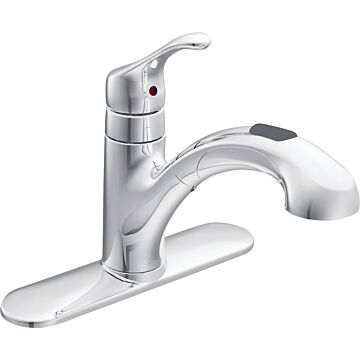 Moen CA87316C Chrome One-Handle Low Arc Pullout Kitchen Faucet