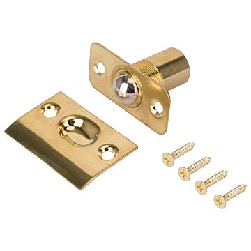 ProSource Polished Brass Ball Catch - 1 in. x 2-1/8 in.