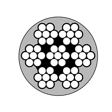 1/16 - 3/32 in. 480 lb 7x7 Aircraft Cable - 1000 ft
