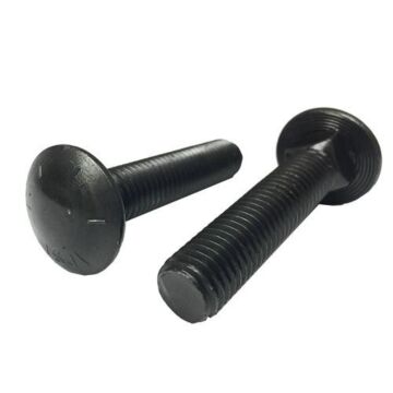1/2"-13 x 2-1/2" Carriage Bolt, Coarse Thread, Zinc 