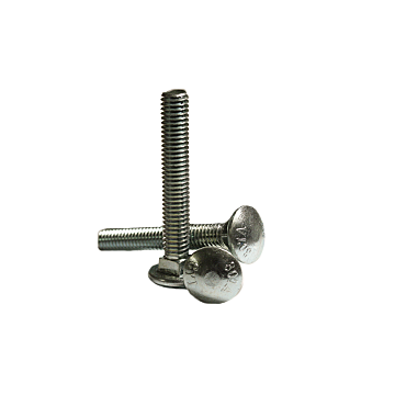 7/16"-14 x 3" Carriage Bolt, Coarse Thread, Chrome 