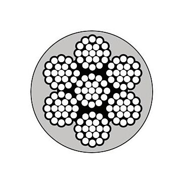 3/16 - 1/4 in. 4200 lb 7x7 Aircraft Cable - 500 ft