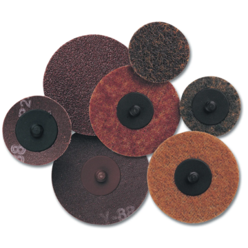 Pearl Abrasives 3" Mini Conditioning Discs Laminated Cloth - 3 AO Quickmount™ Mini Conditioning Discs, Laminated Cloth, A100/Blue