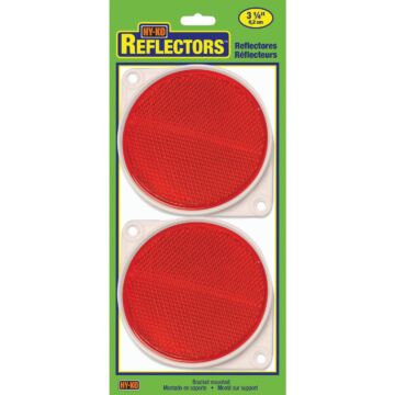 HY-KO Hy-Ko 3-1/4 In. Dia. Round Red Bracketed Nail-On Reflector (2-Pack)