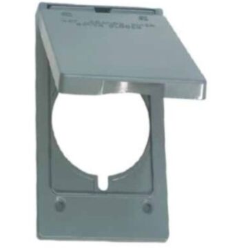 BWF® 4-9/16 in 2-13/16 in Gray Power Outlet Cover