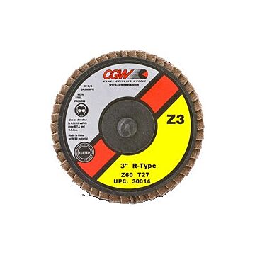 CGW Z3® 2 - 3" Mini Flap Discs - Zirconia, Roll On - Size 2 - Grit 60