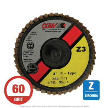 CGW Z3® 2 - 3" Mini Flap Discs - Zirconia, Roll On - Size 3 - Grit 60