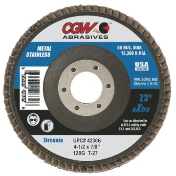 CGW 4-1/2 in 7/8 in 120 Type 27 Flap Disc