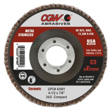 CGW 4-1/2 in 7/8 in Flap Disc