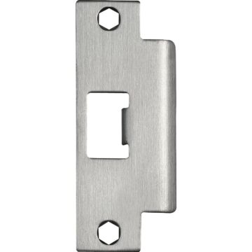 Tell Stainless Steel 1-1/4 in. ASA Strike Plate (Satin Silver)