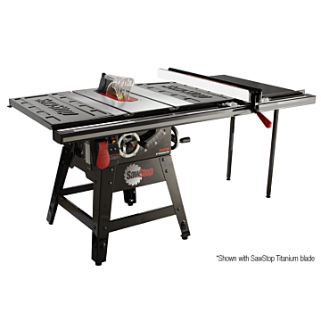 SawStop ASSEMBLY: 1.75HP Contractor Saw with 36” Professional T-Glide fence system, rails & extension table