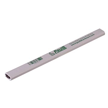 PaulB 7 in Black/Red Wood Flat Carpenter Pencil