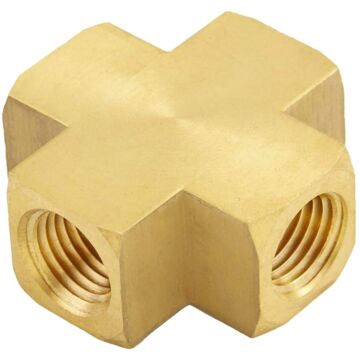 Midland Industries Brass Cross - 1/4 in. FIP