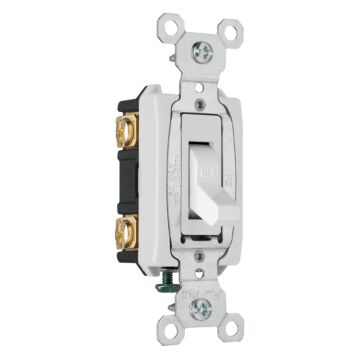 Pass & Seymour Hard Use Grade Switch (White) 20A, 120/277V