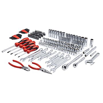 Crescent 6 Point SAE/Metric Professional Tool Set (180pc) 1/4 in. & 3/8 in. Drive