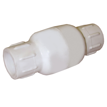 Jones Stephens 1-1/4" Inline PVC Check Valve, Solvent Ends