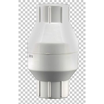 Jones Stephens 1-1/4" Inline PVC Check Valve, Solvent Ends