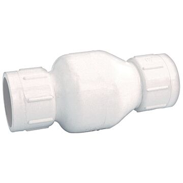 Jones Stephens 1" Inline PVC Check Valve, Threaded Ends