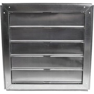 Ventamatic Galvanized Steel Automatic Gable Shutter w/ Aluminum Louvers