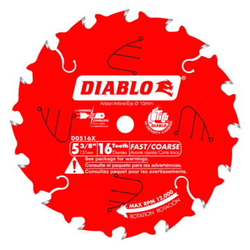 Diablo Tools 5-3/8 in. x 16 Tooth Framing Trim Saw Blade