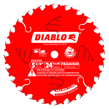 Diablo Tools 5-3/8 in. x 24 Tooth Framing Trim Saw Blade