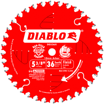 Diablo Tools 5-3/8 in. x 36 Tooth Finish Trim Saw Blade