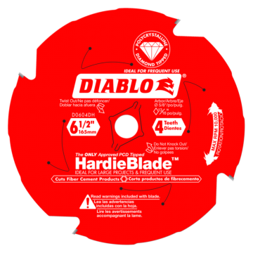 Diablo Tools 6-1/2 in. x 4 Tooth (PCD) Fiber Cement HardieBlade
